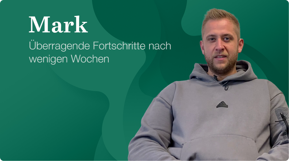 Mark hat mit der Behandlung innerhalb weniger Wochen überragende Fortschritte gemacht.