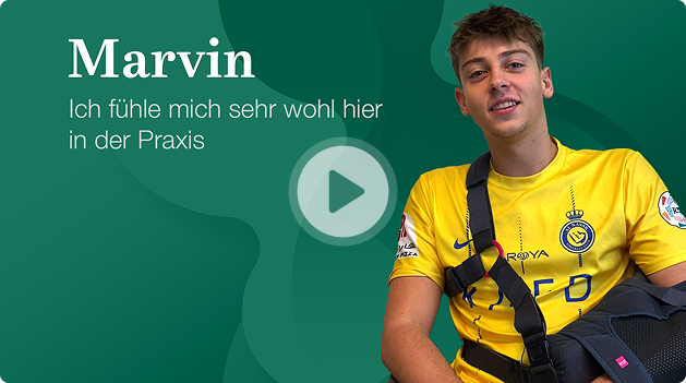 Marvin fühlt sich als Patient sehr wohl in der Praxis.