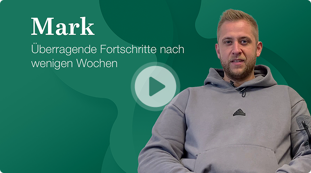 Mark hat mit der Behandlung innerhalb weniger Wochen überragende Fortschritte gemacht.